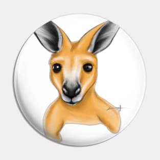 Cute Kangaroo Drawing Pin