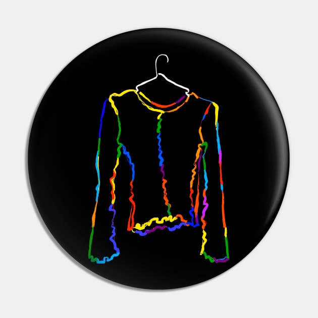 Pop Art Fashion Clothing Silhouette Pin by thecolddots