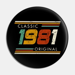 Classic 1981 Original Vintage Pin