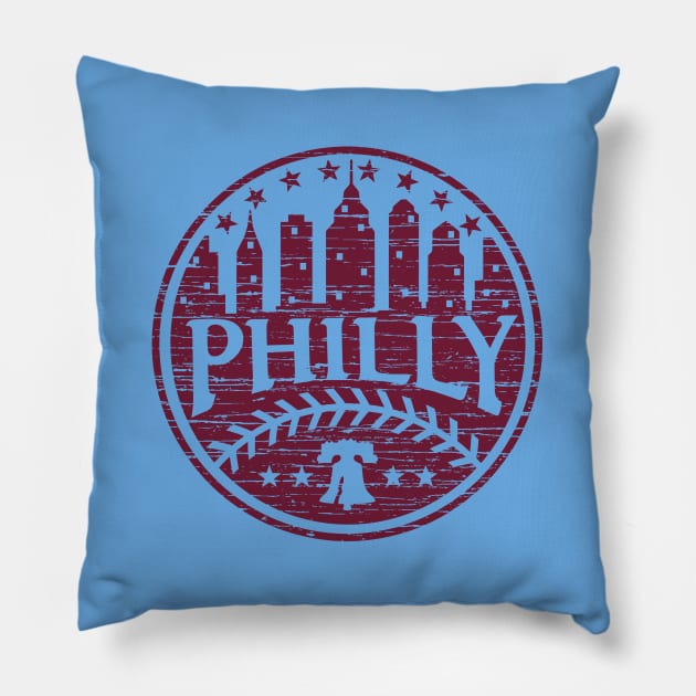 Philly Red Philadelphia Baseball Fan Phils Fan Favorite Pillow by TeeCreations