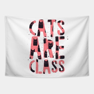 Modern cat art, cool typographic cats are class Tapestry
