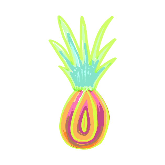 Neon Pineapple by Nathalodi