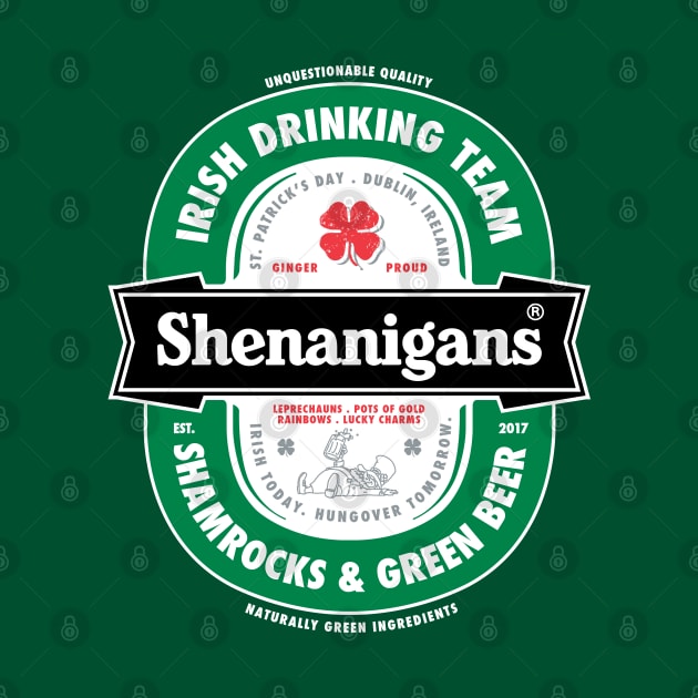 Saint Patrick's Day Shenanigans Beer Label by vo_maria