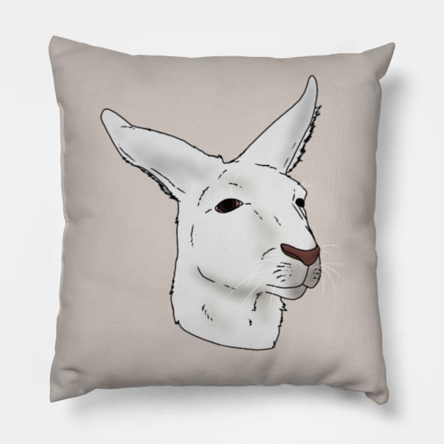 Albino Kangaroo Pillow by Animals shop