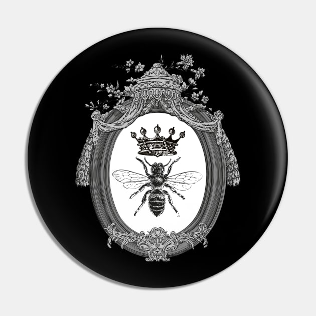 Queen Bee | Black and White Pin by Eclectic At Heart