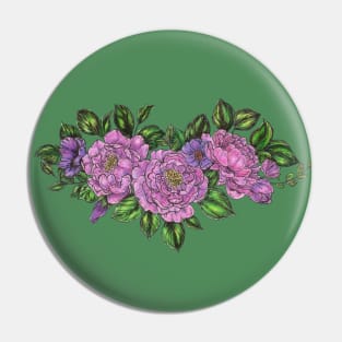 Peony flowers Pin