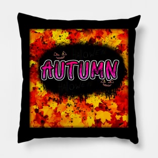 Autumn Leaves Halloween Pillow