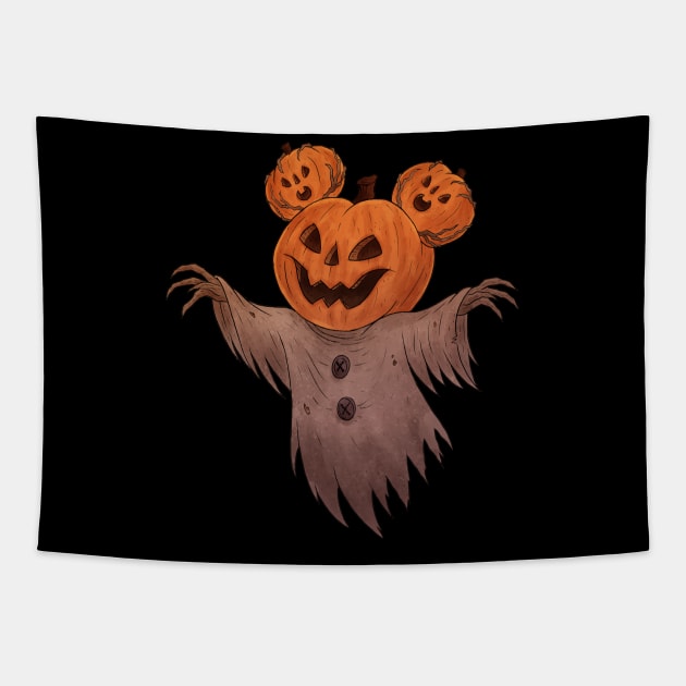 Pumpkin Ears Tapestry by chrisraimoart