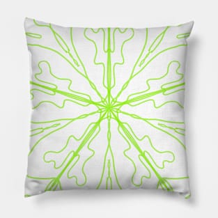 delicate green mandala Pillow