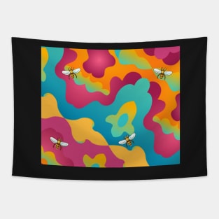 Tie Dye Honey Bees Tapestry