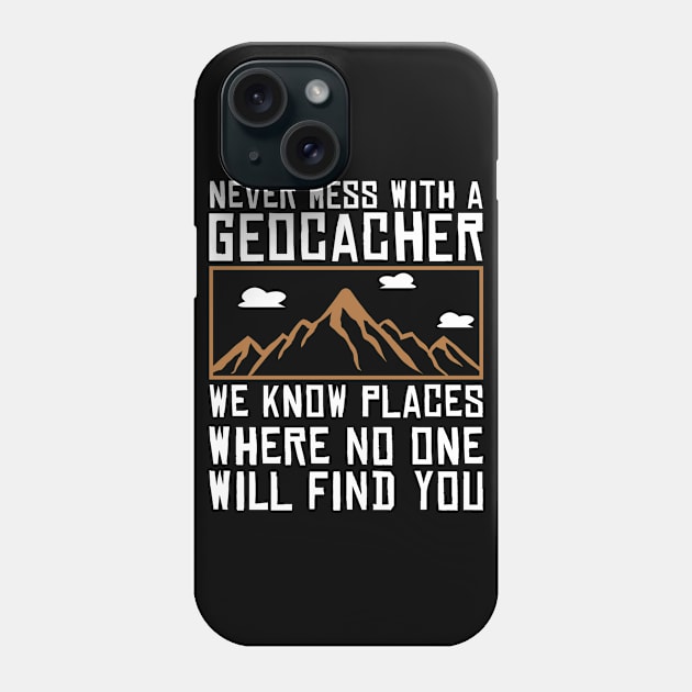 Geocaching Gps Cache Geocacher Coordinates Geocache Logbook Outdoor Hobby Geocachers Gift Nature Geo Hiking Letter Boxing Forest Funny Adventure Caching Love Treasure Lost Place Cacher Compass Gift Id Phone Case by jkshirts