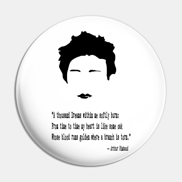 Arthur Rimbaud Quote Pin by PoetandChef