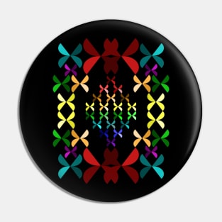 Abstract rainbow framed Pin