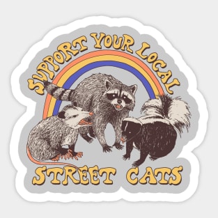 Adopt Me, Support Your Local Street Cat Sticker for Sale by