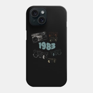 1983 on retro music, grunge radio Phone Case