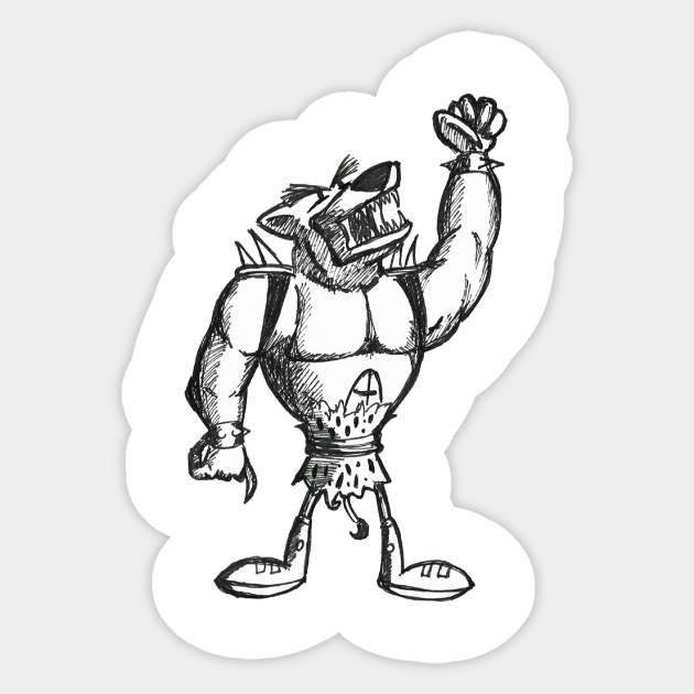 Tiny Tiger Cartoon - Crash Bandicoot Video Game - Sticker | TeePublic Tiny Tiger Cartoon - Crash Bandicoot Video Game - Sticker | TeePublic