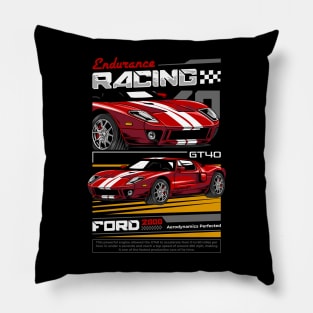 Vintage V8 GT40 Car Pillow