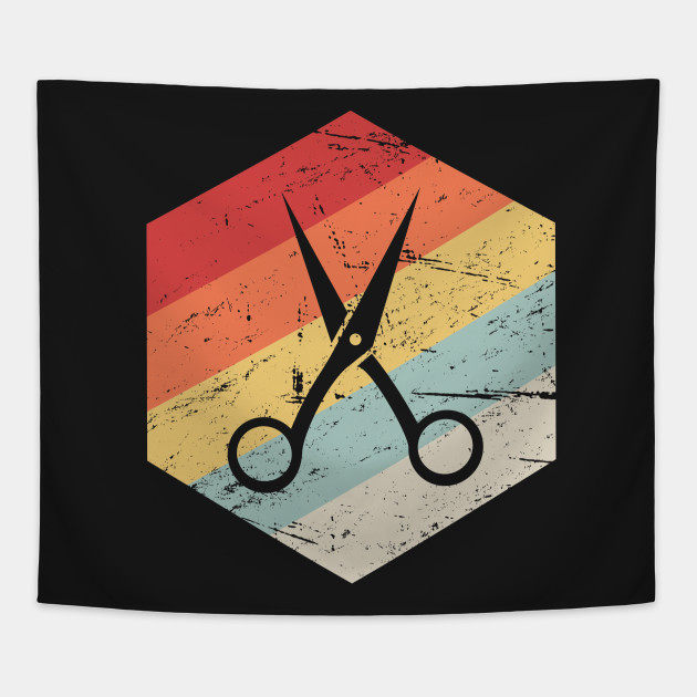 Retro Vintage Hair Stylist Scissors Icon Hair Tapestry Teepublic