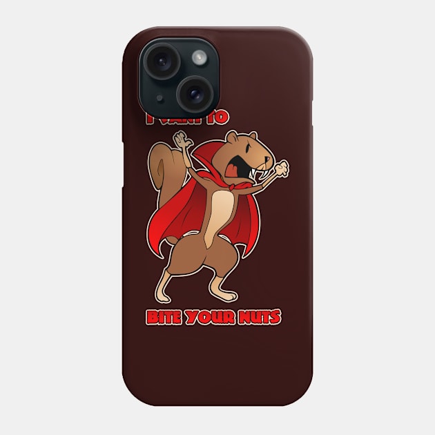 Vampire Squirrel Phone Case by CheezeDealer