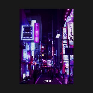 Tokyo Street Neon Synthwave T-Shirt