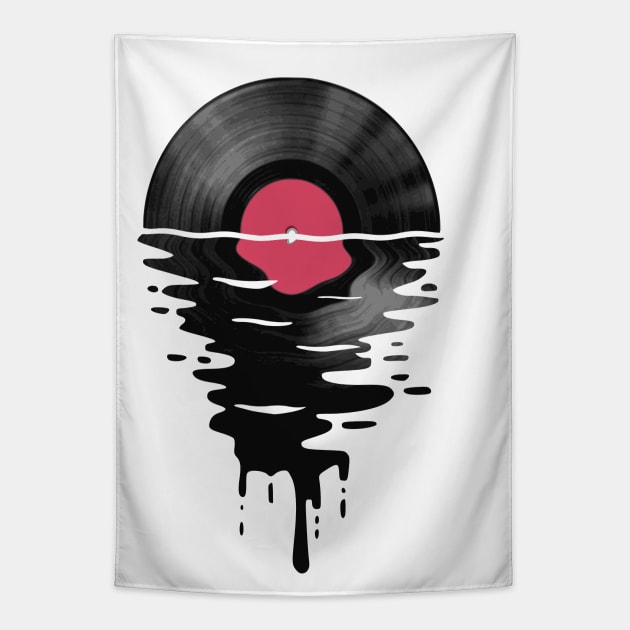 Vinyl Sunset Tapestry by Nerd_art