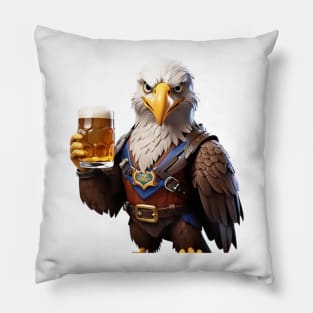 Eagle and Beer Pillow