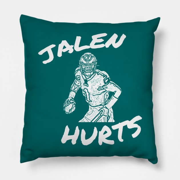 Jalen Hurts Player Highlight Pillow by AllTeesPhilly