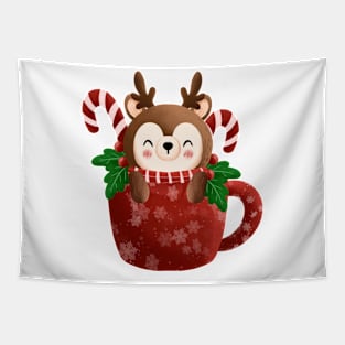 Reindeer Christmas cup Tapestry