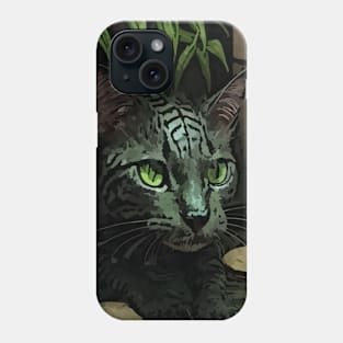 watercolor cat alligator Phone Case