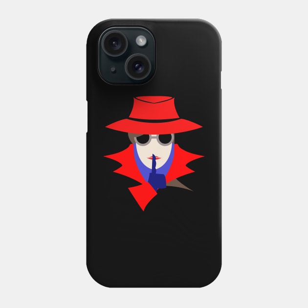 Lady Red shush (cauc): A Cybersecurity Design Phone Case by McNerdic