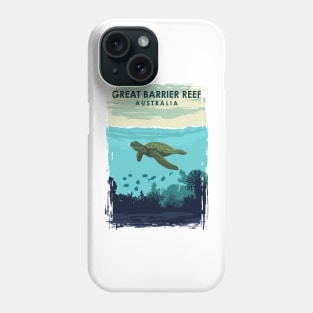 Great Barrier Reef Australia Queensland Vintage Travel Poster Phone Case