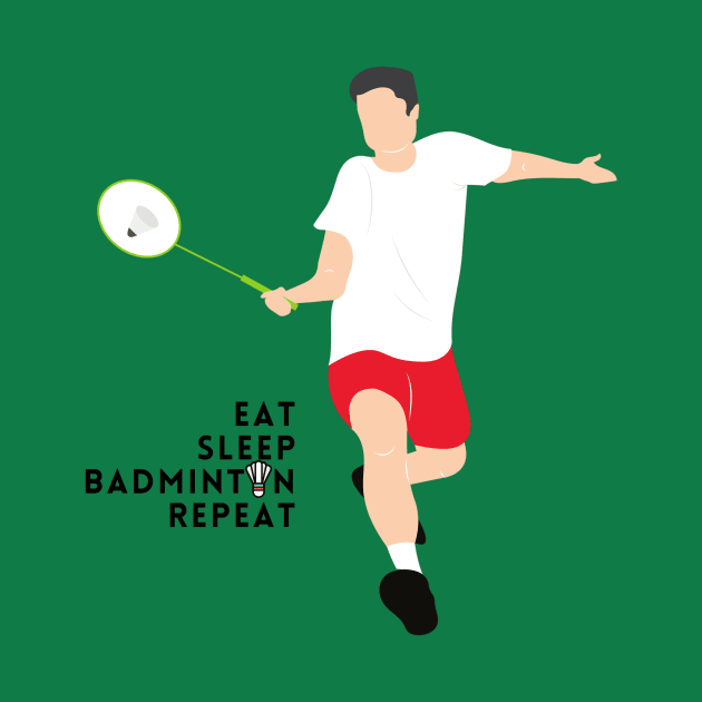 eat sleep badminton repeat by TheParallelX