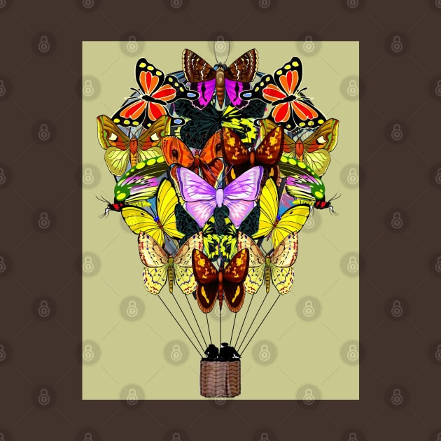 Butterfly Balloon Abstract Fantasy Print by posterbobs