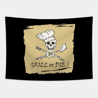 Barbecue Grill Pirate T-Shirt Tapestry