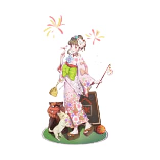 Yukata Girl T-Shirt