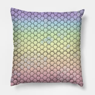 Rainbow mermaid scales Pillow