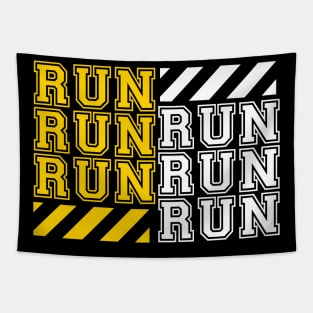 Run T Shirt Design Tapestry