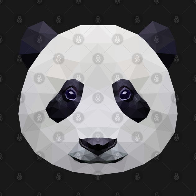 Pixelated Panda Face Nerd Animal Lover Gift by BadDesignCo