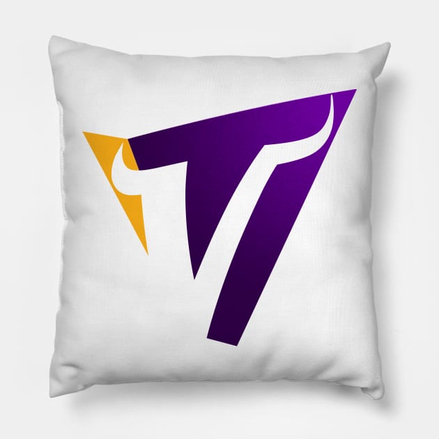 Modern Minnesota Vikings Pillow by FigAlert