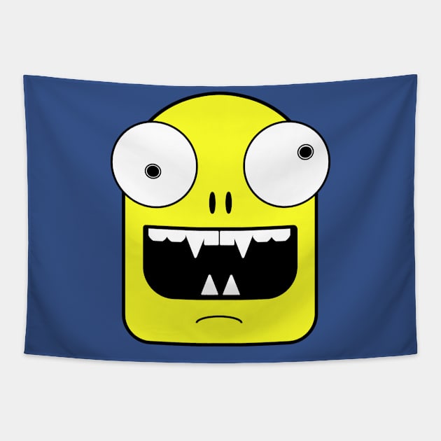 Monster 4 Yellow Tapestry by LahayCreative2017