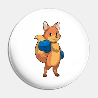 Fox as Boxer with Boxing gloves Pin