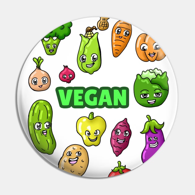 VEGAN FOOD CARTOON Pin by MIZART