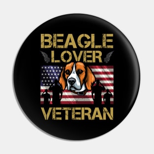 Veteran Beagle Lover Pin