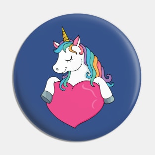 Baby unicorn and heart 3 Pin