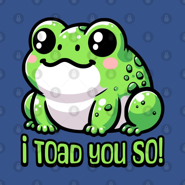 I Toad You So! Cute Toad Pun by Cute And Punny