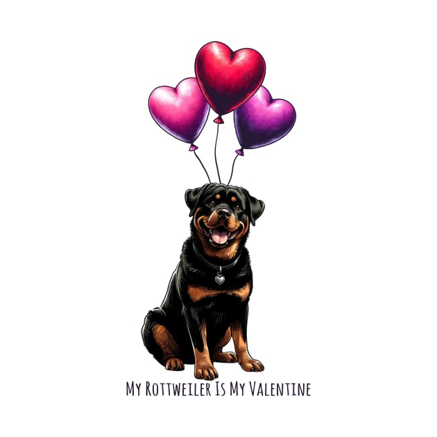 My Rottweiler Is My Valentine by Happy Solstice