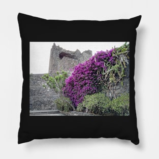 Violet wall flower Pillow