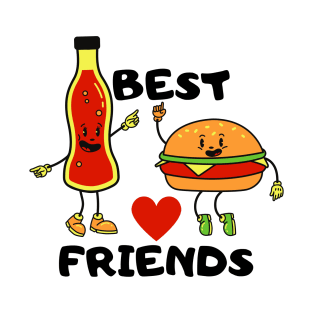 Hamburger and drink best friends T-Shirt