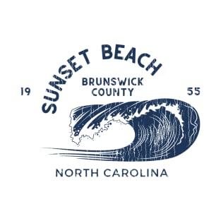 Sunset Beach, NC Beachgoing Summertime Waves T-Shirt