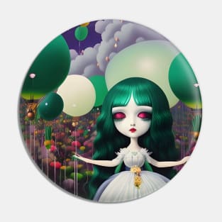 My Green Balloons Pin